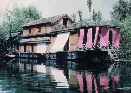 The quaint houseboats of Srinagar's Dal Lake.